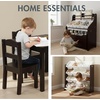 image:imageHumble Crew 3in1 Kids Bookshelf and Toy Storage Organizer Bookcase with Rolling Toy Box and 3 Fabric Storage Bins Wooden Nursery amp Playroom Organizer GreyGreyEspressoWhite