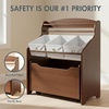 image:imageHumble Crew 3in1 Kids Bookshelf and Toy Storage Organizer Bookcase with Rolling Toy Box and 3 Fabric Storage Bins Wooden Nursery amp Playroom Organizer GreyGreyEspressoWhite