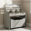 image:imageHumble Crew 3in1 Kids Bookshelf and Toy Storage Organizer Bookcase with Rolling Toy Box and 3 Fabric Storage Bins Wooden Nursery amp Playroom Organizer GreyGreyGreyGrey