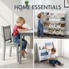 image:imageHumble Crew 3in1 Kids Bookshelf and Toy Storage Organizer Bookcase with Rolling Toy Box and 3 Fabric Storage Bins Wooden Nursery amp Playroom Organizer GreyGreyGreyGrey