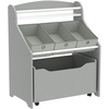 image:imageHumble Crew 3in1 Kids Bookshelf and Toy Storage Organizer Bookcase with Rolling Toy Box and 3 Fabric Storage Bins Wooden Nursery amp Playroom Organizer GreyGreyGreyGrey