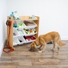 image:imageHumble Crew Aspen Pet Supplies Organizer with Shelf and 9 Storage Bins  Natural Wood Frame with White Bins Hooks amp Bone Cutout Handles for Dogs Cats amp Small Pets9 Bins  Pet Supplies