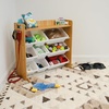 image:imageHumble Crew Aspen Pet Supplies Organizer with Shelf and 9 Storage Bins  Natural Wood Frame with White Bins Hooks amp Bone Cutout Handles for Dogs Cats amp Small Pets9 Bins  Pet Supplies