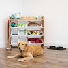 image:imageHumble Crew Aspen Pet Supplies Organizer with Shelf and 9 Storage Bins  Natural Wood Frame with White Bins Hooks amp Bone Cutout Handles for Dogs Cats amp Small Pets9 Bins  Pet Supplies