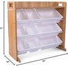 image:imageHumble Crew Aspen Pet Supplies Organizer with Shelf and 9 Storage Bins  Natural Wood Frame with White Bins Hooks amp Bone Cutout Handles for Dogs Cats amp Small Pets9 Bins  Pet Supplies