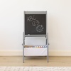 image:imageHumble Crew Inspire Kids Art Easel with Chalkboard Dry Erase Board Paper Roll Storage Bins Chalk amp Eraser 3in1 Wooden Art Station for Toddlers Grey