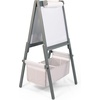 image:imageHumble Crew Inspire Kids Art Easel with Chalkboard Dry Erase Board Paper Roll Storage Bins Chalk amp Eraser 3in1 Wooden Art Station for Toddlers Grey
