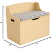 image:imageHumble Crew Jaime Hinged Toy Storage Chest with Safety Lid amp Removable Cushion Wooden Toy Box Bench for Kids Natural Finish 27x16x24 Safe Storage Organizer for Playroom or Bedroom