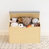 image:imageHumble Crew Jaime Hinged Toy Storage Chest with Safety Lid amp Removable Cushion Wooden Toy Box Bench for Kids Natural Finish 27x16x24 Safe Storage Organizer for Playroom or Bedroom