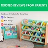 image:imageHumble Crew Kids Bookshelf 4Tier FrontFacing Book Display Organizer Montessori Toddler Bookcase for Playroom Bedroom amp Reading Corner Natural WoodPrimarySeafoam GreenNatural