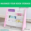 image:imageHumble Crew Kids Bookshelf 4Tier FrontFacing Book Display Organizer Montessori Toddler Bookcase for Playroom Bedroom amp Reading Corner Natural WoodPrimaryPinkWhite