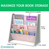 image:imageHumble Crew Kids Bookshelf 4Tier FrontFacing Book Display Organizer Montessori Toddler Bookcase for Playroom Bedroom amp Reading Corner Natural WoodPrimaryGreyPink
