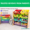 image:imageHumble Crew Kids Bookshelf 4Tier FrontFacing Book Display Organizer Montessori Toddler Bookcase for Playroom Bedroom amp Reading Corner Natural WoodPrimaryRainbow
