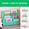 image:imageHumble Crew Kids Bookshelf 4Tier FrontFacing Book Display Organizer Montessori Toddler Bookcase for Playroom Bedroom amp Reading Corner Natural WoodPrimarySeafoam GreenNatural