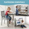 image:imageHumble Crew Kids Bookshelf 4Tier FrontFacing Book Display Organizer Montessori Toddler Bookcase for Playroom Bedroom amp Reading Corner Natural WoodPrimaryGreyWhite