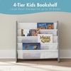 image:imageHumble Crew Kids Bookshelf 4Tier FrontFacing Book Display Organizer Montessori Toddler Bookcase for Playroom Bedroom amp Reading Corner Natural WoodPrimaryGreyWhite