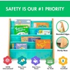 image:imageHumble Crew Kids Bookshelf 4Tier FrontFacing Book Display Organizer Montessori Toddler Bookcase for Playroom Bedroom amp Reading Corner Natural WoodPrimarySeafoam GreenNatural