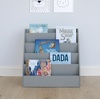 image:imageHumble Crew Kids Bookshelf 5Tier FrontFacing Book Display Organizer Montessori Toddler Bookcase for Playroom Bedroom amp Reading Corner NaturalAquaGrey