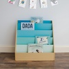 image:imageHumble Crew Kids Bookshelf 5Tier FrontFacing Book Display Organizer Montessori Toddler Bookcase for Playroom Bedroom amp Reading Corner NaturalAquaNaturalAqua