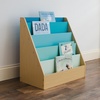 image:imageHumble Crew Kids Bookshelf 5Tier FrontFacing Book Display Organizer Montessori Toddler Bookcase for Playroom Bedroom amp Reading Corner NaturalAquaNaturalAqua