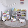 image:imageHumble Crew Kids Bookshelf 6Tier FrontFacing Book Display Organizer Montessori Toddler Bookcase for Playroom Bedroom amp Reading Corner WhiteNatural Wood  Humble CrewGreyWhite