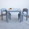 image:imageHumble Crew Kids Plastic Table and Chair Set Toddler Activity Table with 2 Chairs Lightweight EasyClean Kids Desk for Play Snacks amp Crafts Indoor Outdoor Playroom Furniture AquaGreenYellowGrey Table  Chairs