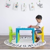 image:imageHumble Crew Kids Plastic Table and Chair Set Toddler Activity Table with 2 Chairs Lightweight EasyClean Kids Desk for Play Snacks amp Crafts Indoor Outdoor Playroom Furniture AquaGreenYellowAqua Table  GreenYellow