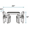 image:imageHumble Crew Kids Plastic Table and Chair Set Toddler Activity Table with 2 Chairs Lightweight EasyClean Kids Desk for Play Snacks amp Crafts Indoor Outdoor Playroom Furniture AquaGreenYellowGrey Table  Chairs