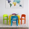 image:imageHumble Crew Kids Plastic Table and Chair Set Toddler Activity Table with 4 Chairs Lightweight EasyClean Kids Desk for Play Snacks amp Crafts Playroom Furniture BlueRedGreenYellowPurpleYellow TableVibrant Chairs