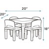 image:imageHumble Crew Kids Plastic Table and Chair Set Toddler Activity Table with 4 Chairs Lightweight EasyClean Kids Desk for Play Snacks amp Crafts Playroom Furniture BlueRedGreenYellowPurplePurple Table  Chairs