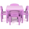 image:imageHumble Crew Kids Plastic Table and Chair Set Toddler Activity Table with 4 Chairs Lightweight EasyClean Kids Desk for Play Snacks amp Crafts Playroom Furniture BlueRedGreenYellowPurplePurple Table  Chairs