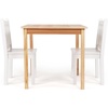 image:imageHumble Crew Kids Table and Chair Set Toddler Activity Table with 2 Chairs for Play Crafts Snacks amp Learning Wooden Kids Furniture for Playroom amp Bedroom WhiteNatural WoodWhite
