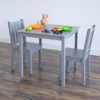 image:imageHumble Crew Kids Table and Chair Set Toddler Activity Table with 2 Chairs for Play Crafts Snacks amp Learning Wooden Kids Furniture for Playroom amp Bedroom WhiteGrey