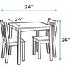 image:imageHumble Crew Kids Table and Chair Set Toddler Activity Table with 2 Chairs for Play Crafts Snacks amp Learning Wooden Kids Furniture for Playroom amp Bedroom WhiteNatural WoodWhite