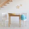image:imageHumble Crew Kids Table and Chair Set Toddler Activity Table with 2 Chairs for Play Crafts Snacks amp Learning Wooden Kids Furniture for Playroom amp Bedroom WhiteNatural WoodWhite