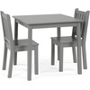 image:imageHumble Crew Kids Table and Chair Set Toddler Activity Table with 2 Chairs for Play Crafts Snacks amp Learning Wooden Kids Furniture for Playroom amp Bedroom WhiteGrey