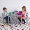 image:imageHumble Crew Kids Table and Chair Set Toddler Activity Table with 4 Chairs for Play Crafts Snacks amp Learning Wooden Kids Furniture for Playroom amp Bedroom WhiteGrey
