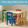 image:imageHumble Crew Kids Table and Chair Set Toddler Activity Table with 4 Chairs for Play Crafts Snacks amp Learning Wooden Kids Furniture for Playroom amp Bedroom WhiteNaturalPrimary