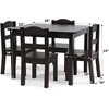 image:imageHumble Crew Kids Table and Chair Set Toddler Activity Table with 4 Chairs for Play Crafts Snacks amp Learning Wooden Kids Furniture for Playroom amp Bedroom WhiteEspresso