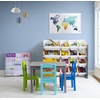 image:imageHumble Crew Kids Table and Chair Set Toddler Activity Table with 4 Chairs for Play Crafts Snacks amp Learning Wooden Kids Furniture for Playroom amp Bedroom WhiteGreyBlueGreenYellow