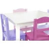 image:imageHumble Crew Kids Table and Chair Set Toddler Activity Table with 4 Chairs for Play Crafts Snacks amp Learning Wooden Kids Furniture for Playroom amp Bedroom WhiteWhitePinkPurple