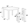 image:imageHumble Crew Kids Table and Chair Set Toddler Activity Table with 4 Chairs for Play Crafts Snacks amp Learning Wooden Kids Furniture for Playroom amp Bedroom WhiteWhitePurplePink
