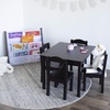 image:imageHumble Crew Kids Table and Chair Set Toddler Activity Table with 4 Chairs for Play Crafts Snacks amp Learning Wooden Kids Furniture for Playroom amp Bedroom WhiteEspresso