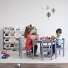 image:imageHumble Crew Kids Table and Chair Set Toddler Activity Table with 4 Chairs for Play Crafts Snacks amp Learning Wooden Kids Furniture for Playroom amp Bedroom WhiteGrey