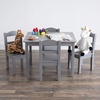 image:imageHumble Crew Kids Table and Chair Set Toddler Activity Table with 4 Chairs for Play Crafts Snacks amp Learning Wooden Kids Furniture for Playroom amp Bedroom WhiteGrey