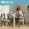 image:imageHumble Crew Kids Table and Chair Set Toddler Activity Table with 4 Chairs for Play Crafts Snacks amp Learning Wooden Kids Furniture for Playroom amp Bedroom WhiteWhiteGrey