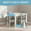 image:imageHumble Crew Kids Table and Chair Set Toddler Activity Table with 4 Chairs for Play Crafts Snacks amp Learning Wooden Kids Furniture for Playroom amp Bedroom WhiteWhiteGrey