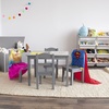 image:imageHumble Crew Kids Table and Chair Set Toddler Activity Table with 4 Chairs for Play Crafts Snacks amp Learning Wooden Kids Furniture for Playroom amp Bedroom WhiteGrey