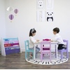 image:imageHumble Crew Kids Table and Chair Set Toddler Activity Table with 4 Chairs for Play Crafts Snacks amp Learning Wooden Kids Furniture for Playroom amp Bedroom WhiteWhitePinkPurple