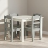 image:imageHumble Crew Kids Table and Chair Set Toddler Activity Table with 4 Chairs for Play Crafts Snacks amp Learning Wooden Kids Furniture for Playroom amp Bedroom WhiteWhiteGrey
